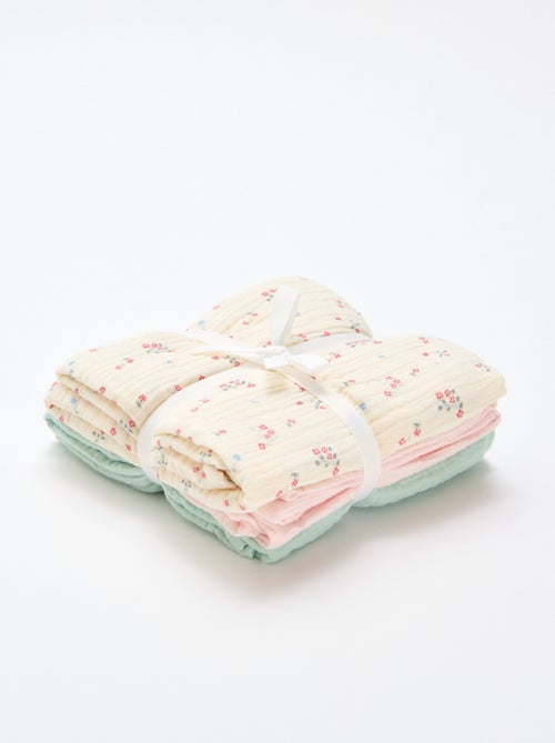Set van 3 unisex badstofdoeken - Kiabi