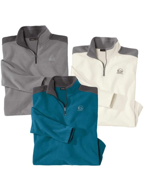 Set van  3   X-TREM microfleece truien - ATLAS FOR MEN - Kiabi