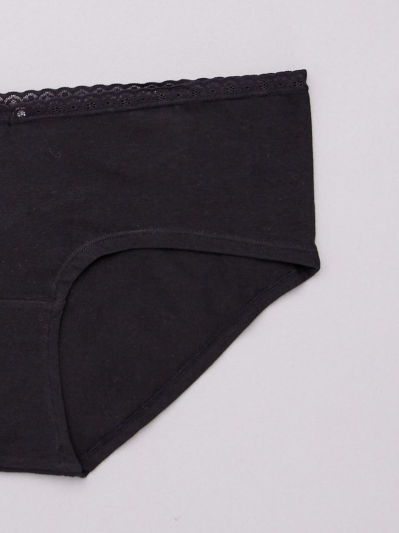 Set van 3 zwangerschapshipsters zwart - Kiabi