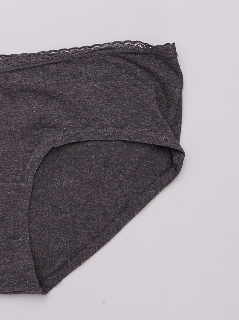 Set van 3 zwangerschapshipsters zwart - Kiabi