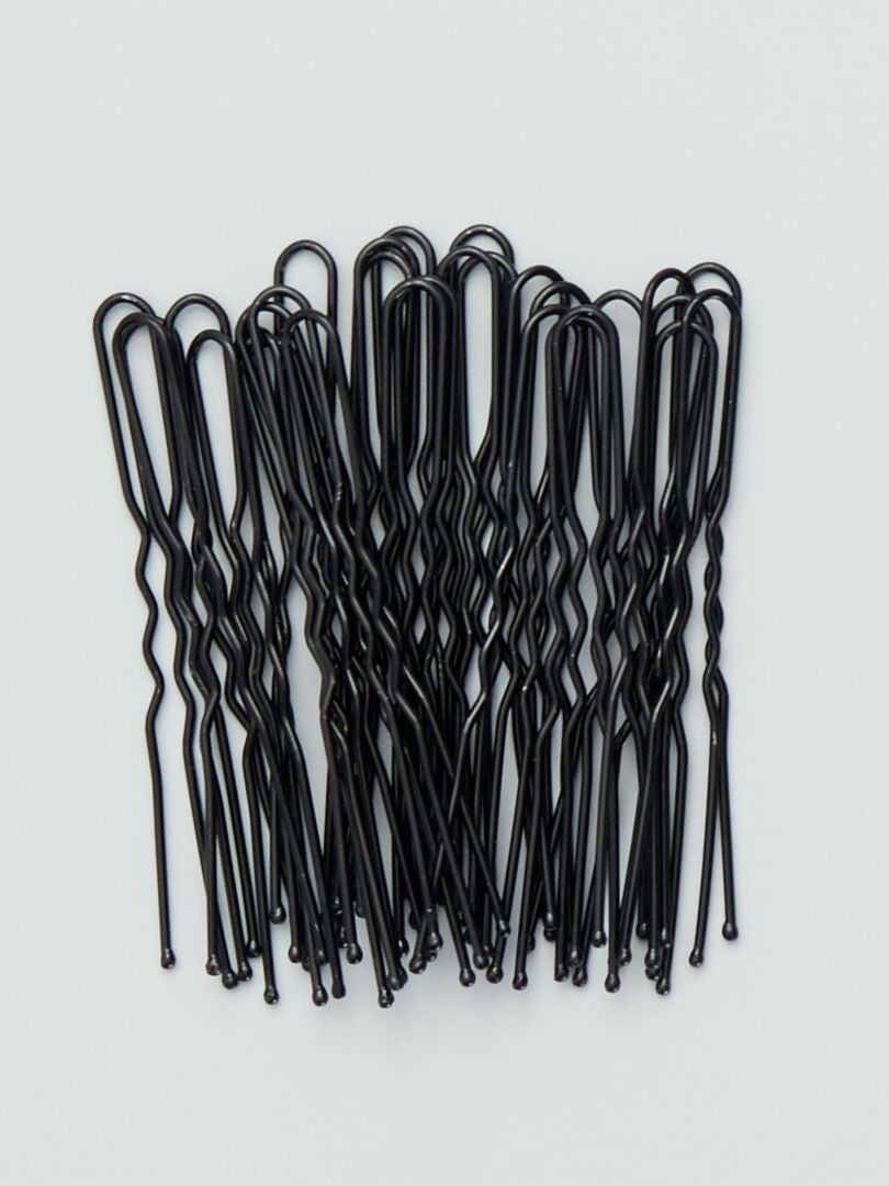Set van 30 haarspeldjes zwart - Kiabi