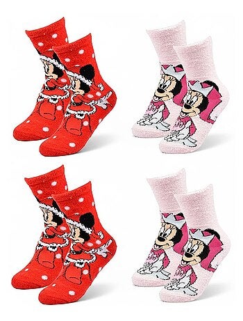 Set van 4 antislip sokken kinderen Disney MINNIE