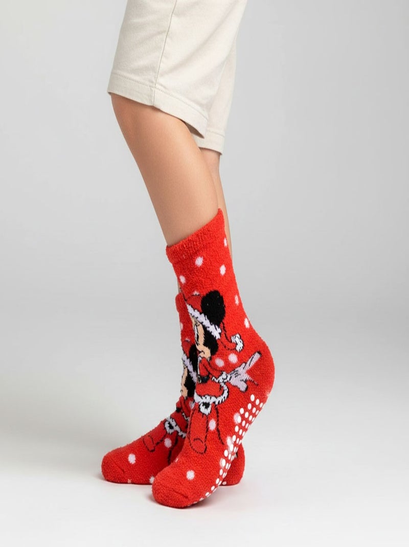 Set van 4 antislip sokken kinderen Disney MINNIE Roodroze - Kiabi