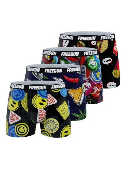 Set van 4 aop fun kinderboxershorts - Kiabi Set van 4 aop fun kinderboxershorts - Kiabi