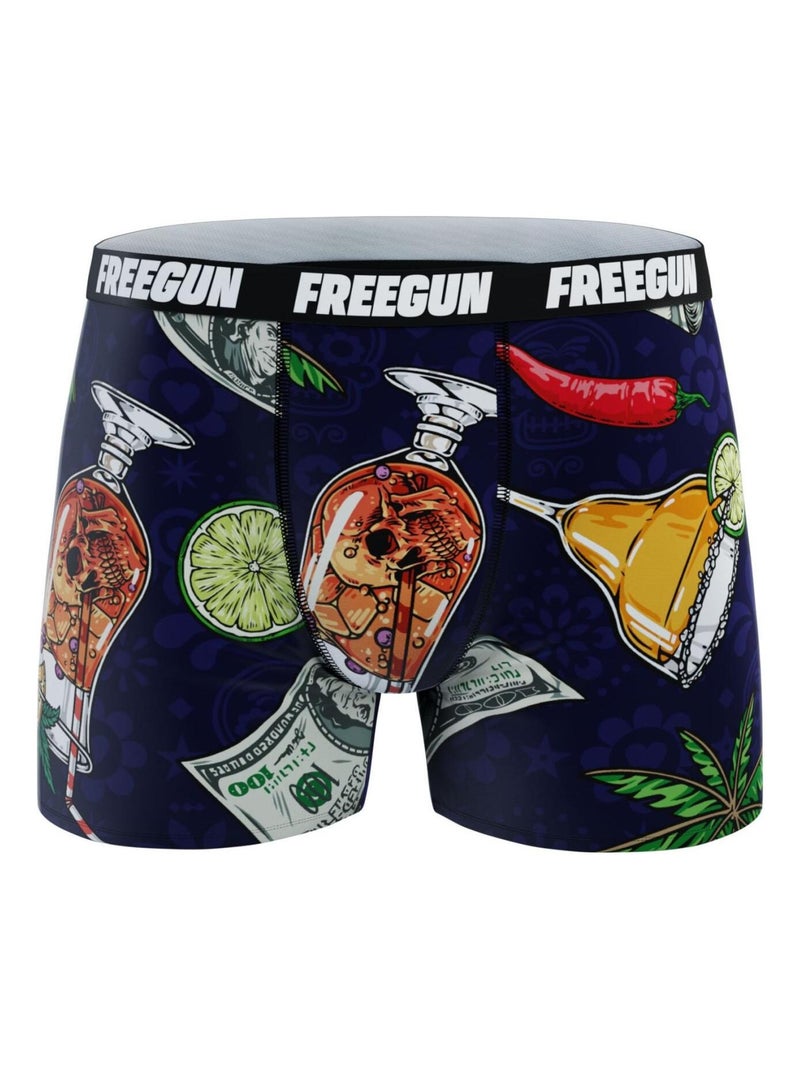 Set van 4 aop fun kinderboxershorts Zwart - Kiabi