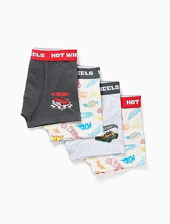 Set van 4 boxershorts met hot wheels prints