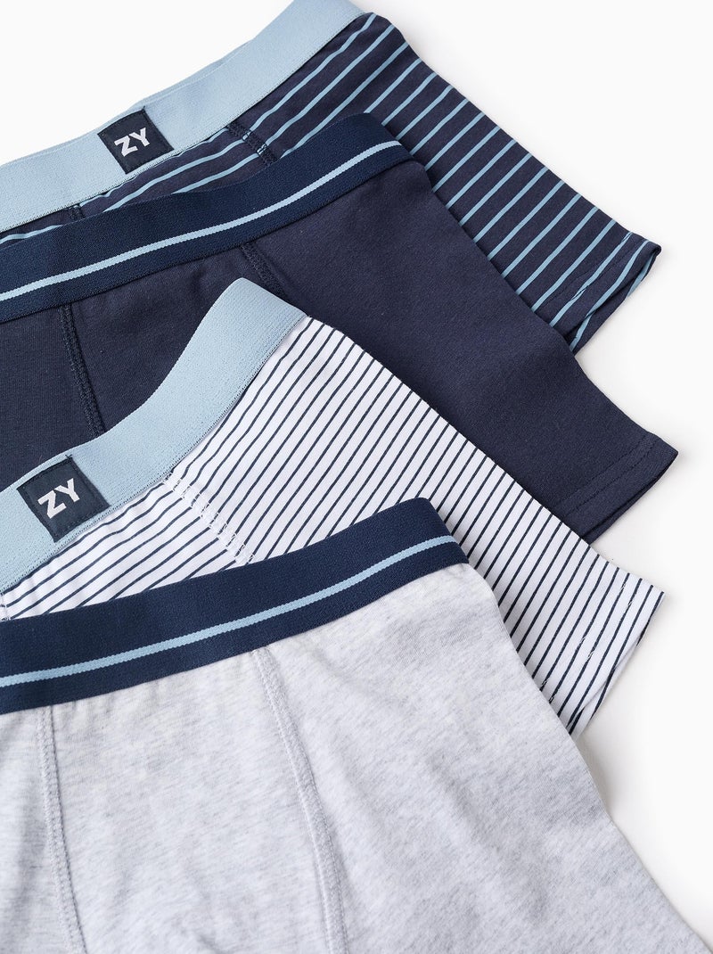Set van 4 boxershorts 'strepen' Multicolor - Kiabi