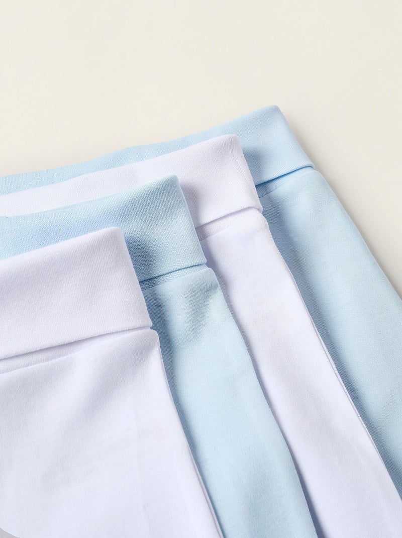 Set van 4 broeken met voetjes Multicolor - Kiabi