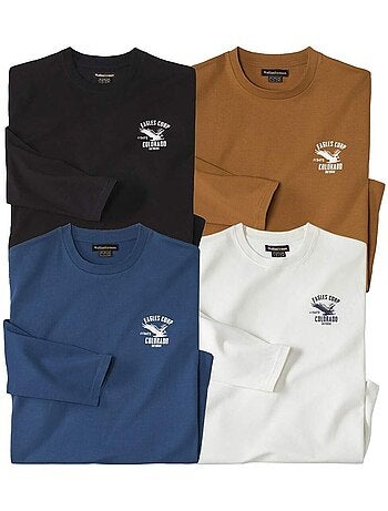 Set van 4 colorado t-shirts met lange mouwen - atlas for men