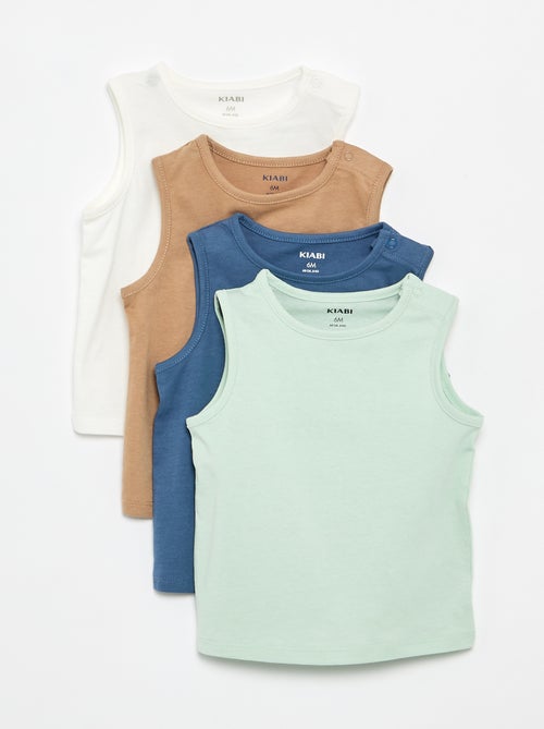 Set van 4 effen hemdjes - Kiabi