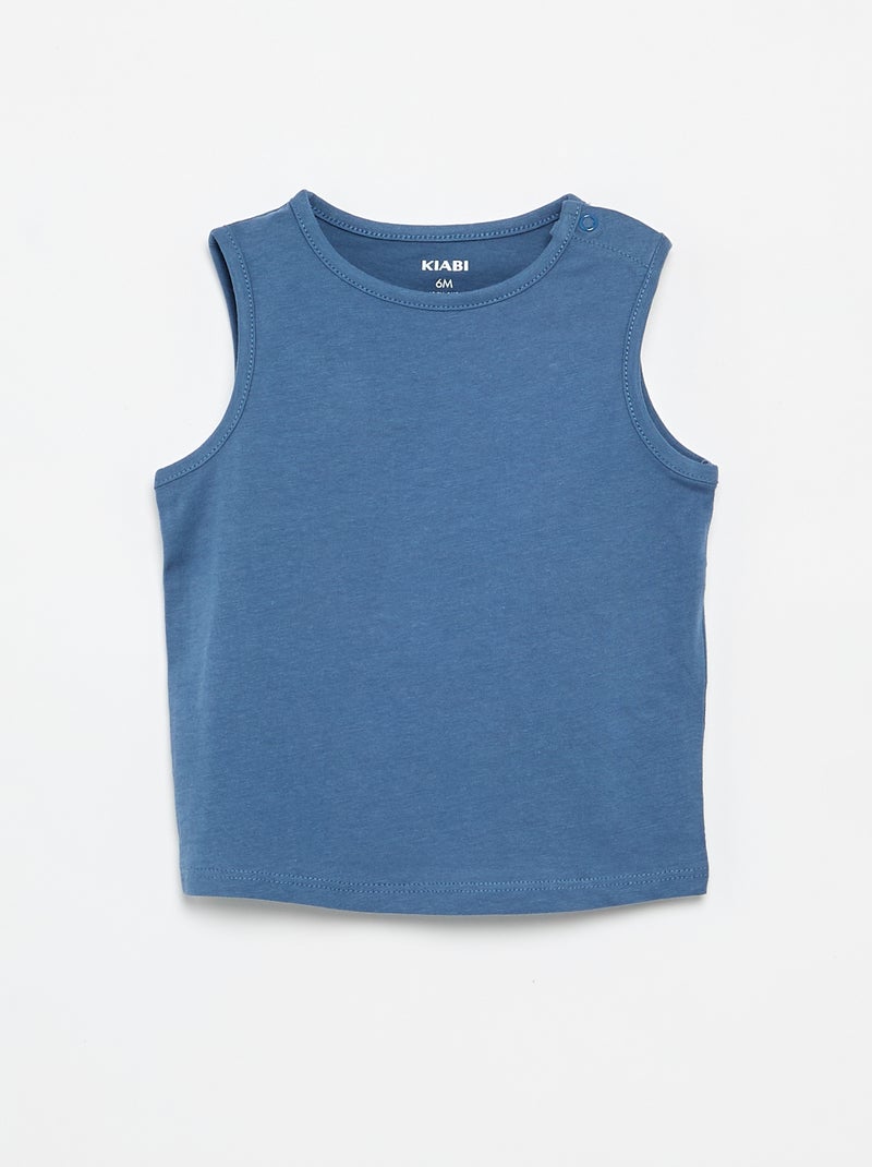 Set van 4 effen hemdjes Wit - Kiabi