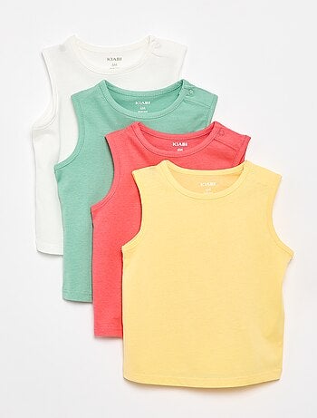 Set van 4 effen hemdjes