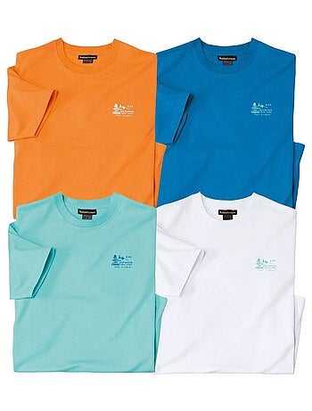 Set van 4 effen t-shirts - atlas for men