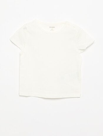 Set van 4 effen T-shirts