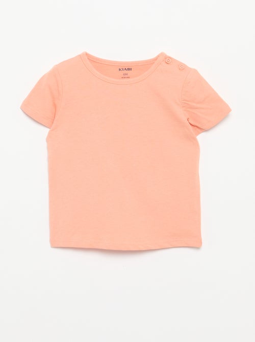 Set van 4 effen T-shirts - Kiabi Set van 4 effen T-shirts - Kiabi