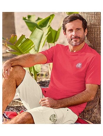 Set van 4 effen T-shirts van katoen - ATLAS FOR MEN