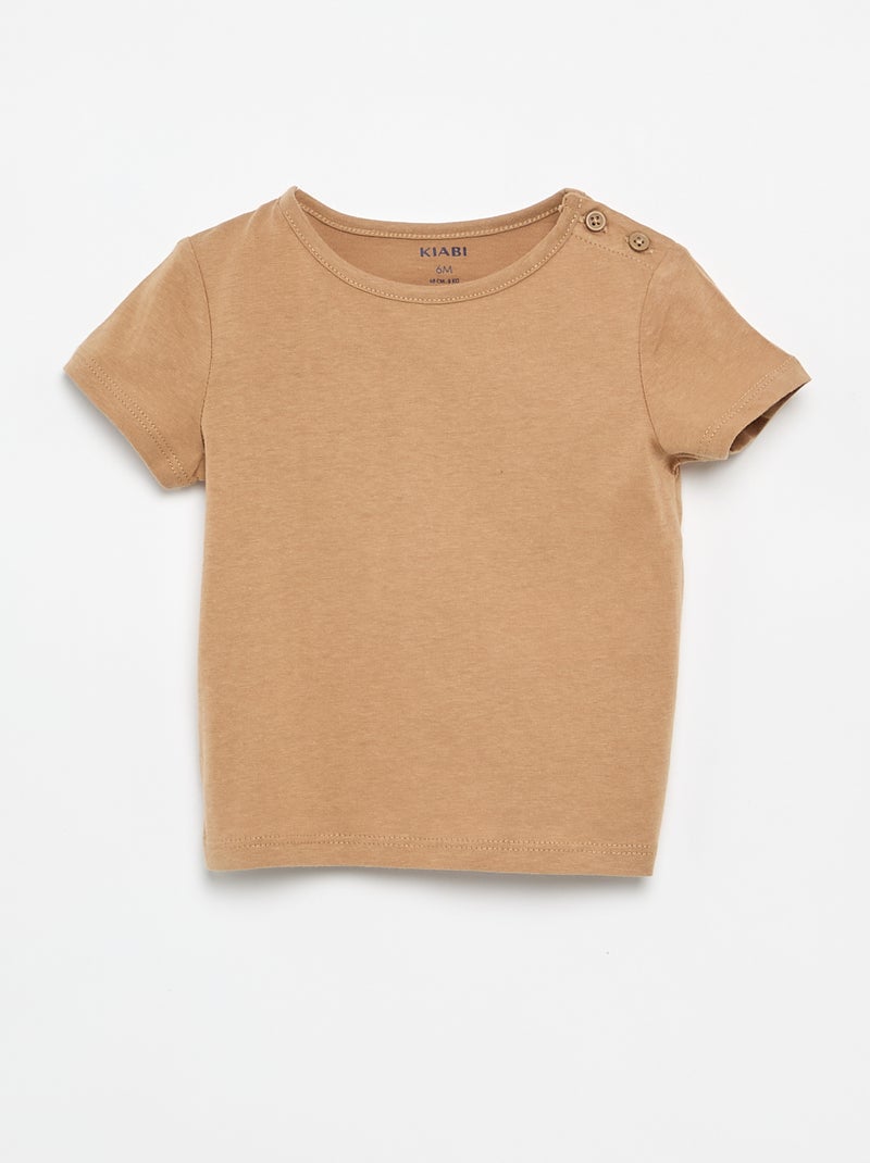 Set van 4 effen T-shirts Wit - Kiabi