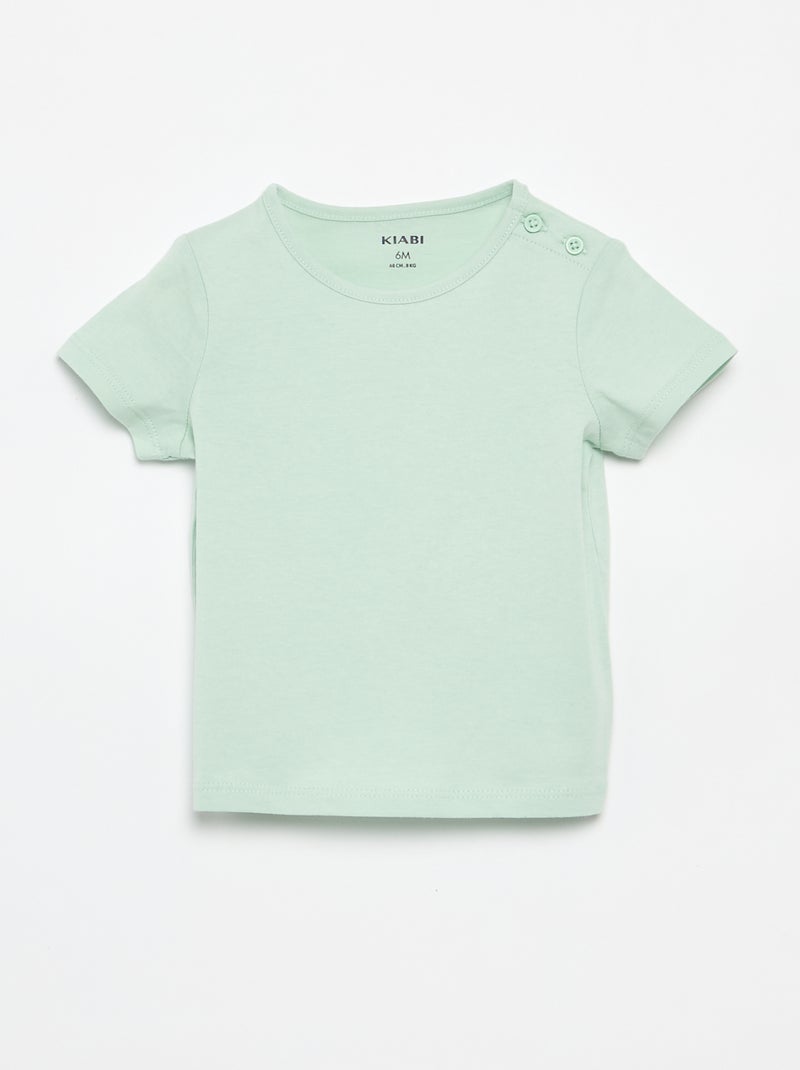 Set van 4 effen T-shirts Wit - Kiabi