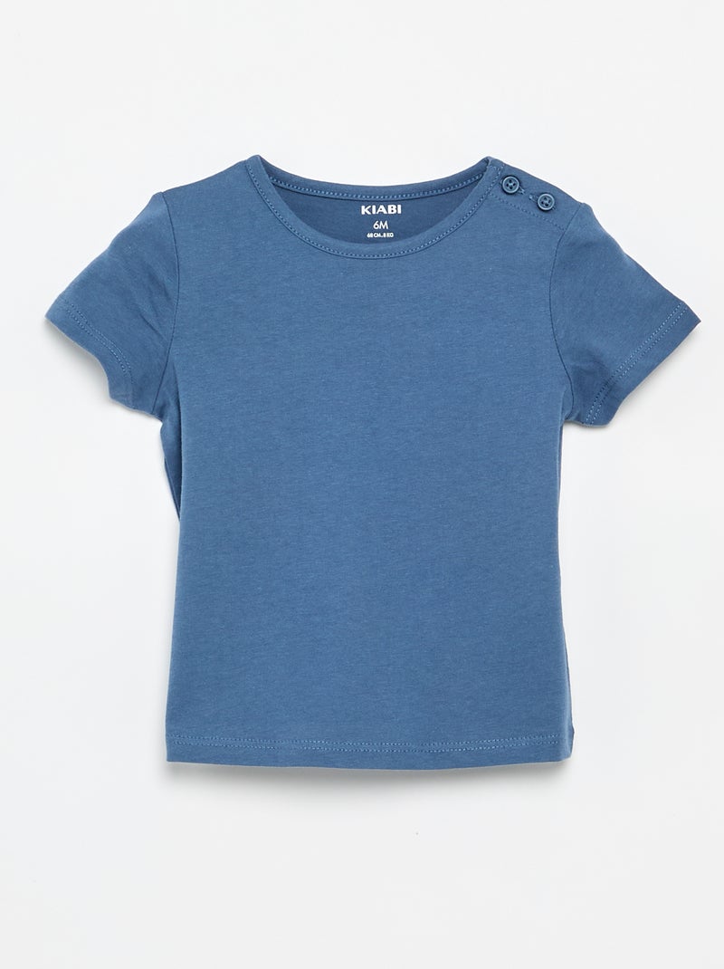 Set van 4 effen T-shirts Wit - Kiabi