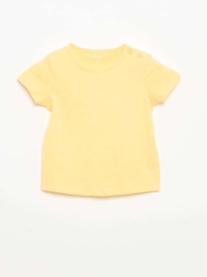 Set van 4 effen T-shirts Wit - Kiabi