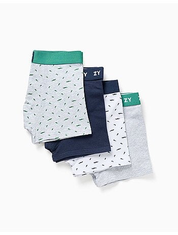 Set van 4 effen/bedrukte boxershorts