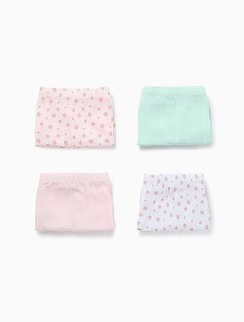 Set van 4 effen/bedrukte boxershorts