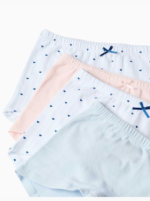 Set van 4 effen/bedrukte boxershorts - Kiabi
