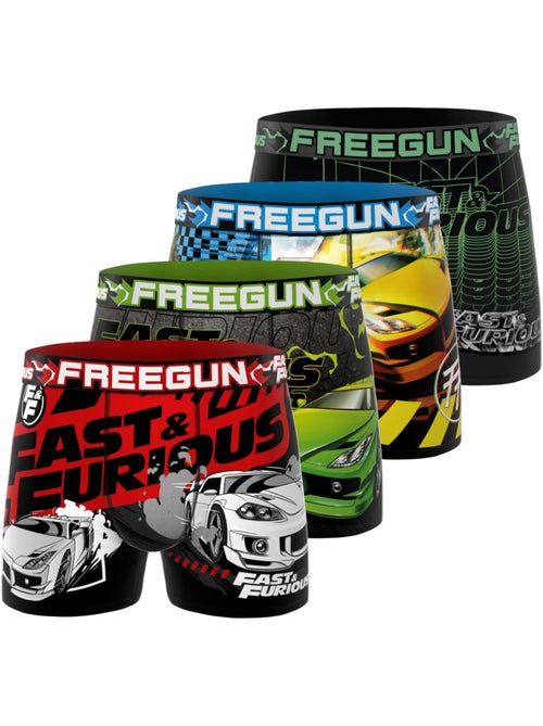 Set van 4 fast and furious boxershorts voor heren - Kiabi Set van 4 fast and furious boxershorts voor heren - Kiabi