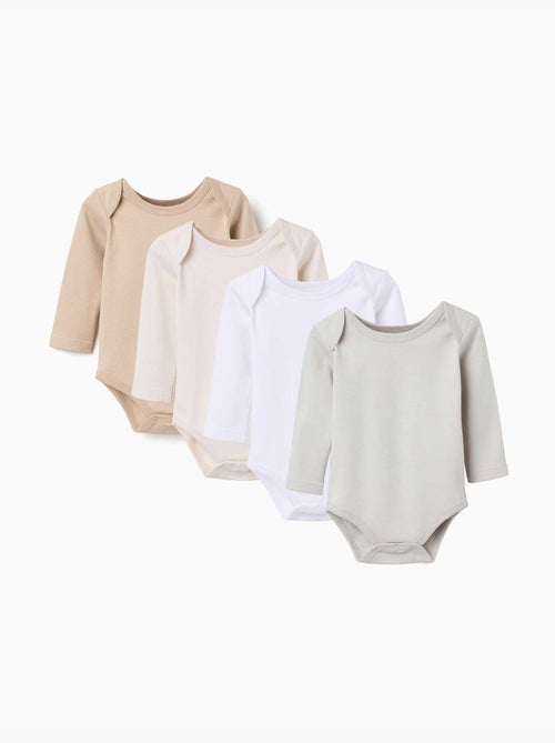 Set van 4 geborstelde overslagrompers - Kiabi Set van 4 geborstelde overslagrompers - Kiabi