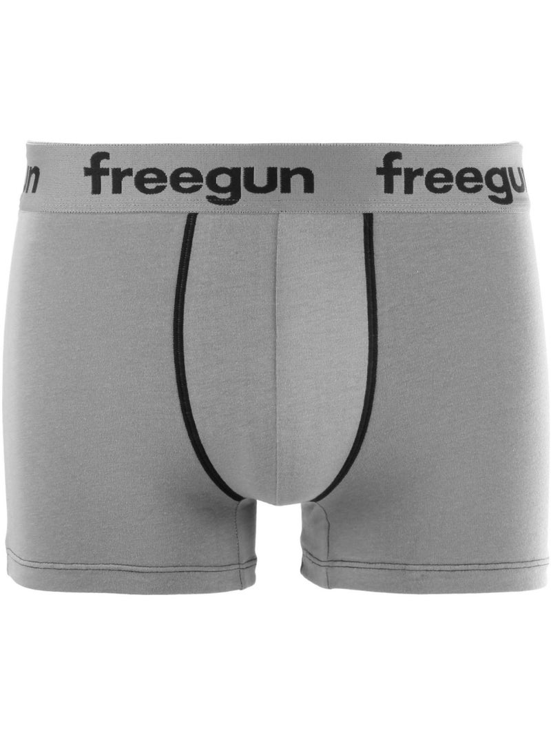 Set van 4 grijze katoenen boxershorts voor heren Grijs - Kiabi
