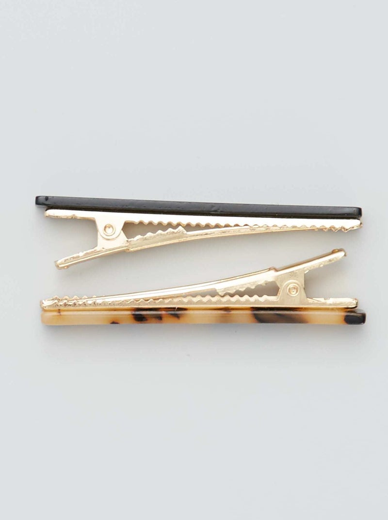 Set van 4 haarklemmen Beige - Kiabi