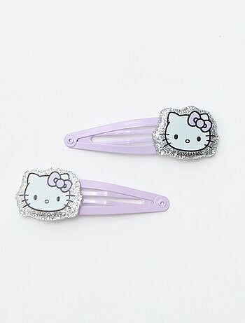 Set van 4 haarspeldjes + 1 haarelastiek 'Hello Kitty'