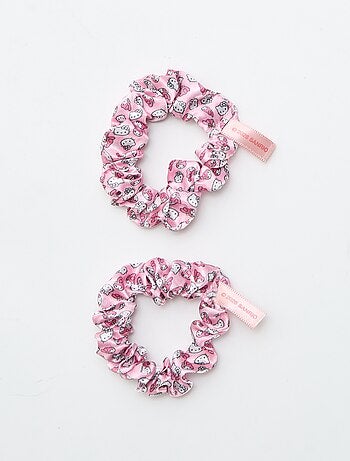 Set van 4 haarspeldjes + 1 haarelastiek 'Hello Kitty'