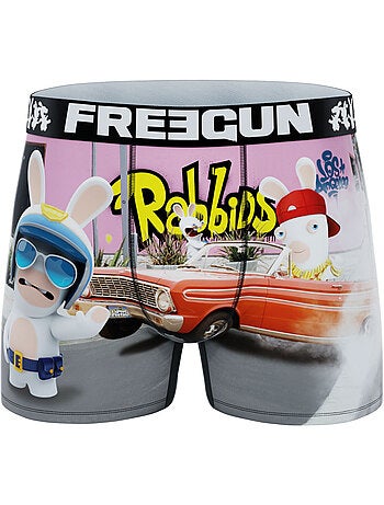 Set van 4 herenboxershorts met een raving rabbids-design.