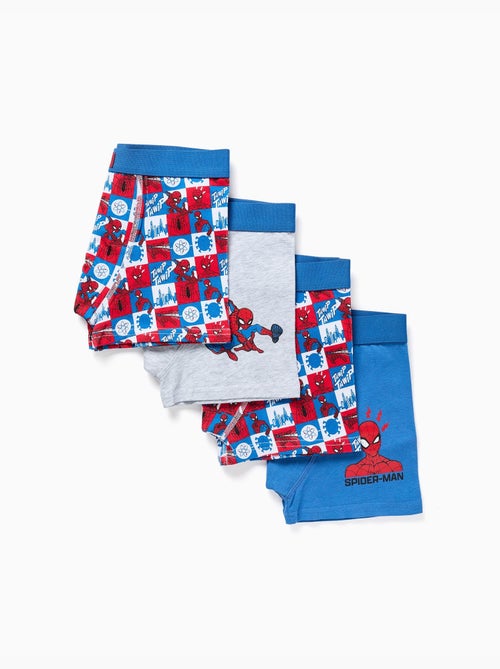 Set van 4 katoenen boxershorts met Spider-Man prints - Kiabi