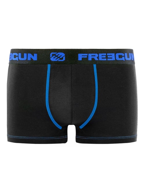 Set van 4 katoenen boxershorts voor heren, blauw - Kiabi Set van 4 katoenen boxershorts voor heren, blauw - Kiabi