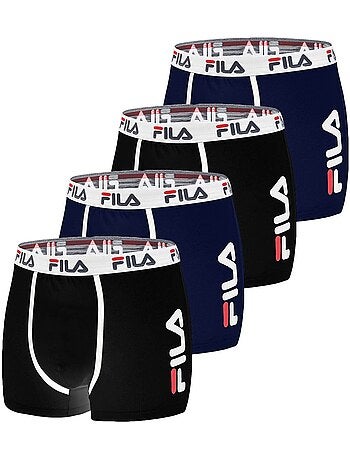 Set van 4 katoenen boxershorts voor heren fu5040 effen
