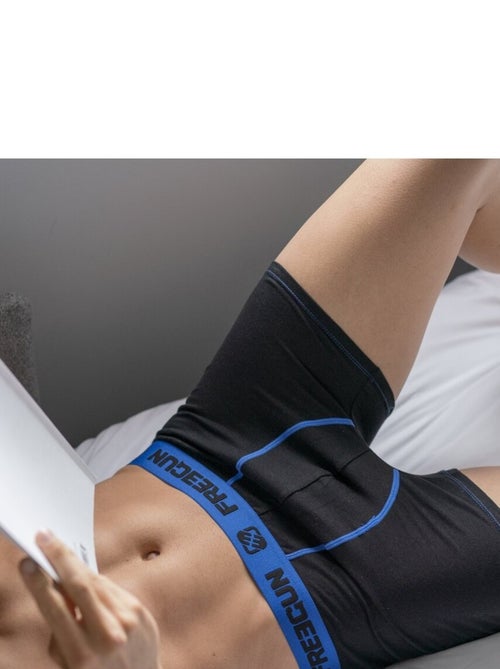 Set van 4 katoenen boxershorts voor jongens, blauw - Kiabi