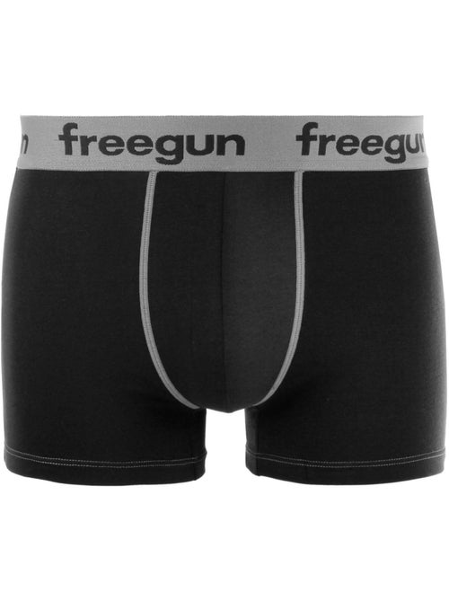 Set van 4 katoenen boxershorts voor jongens, grijs - Kiabi