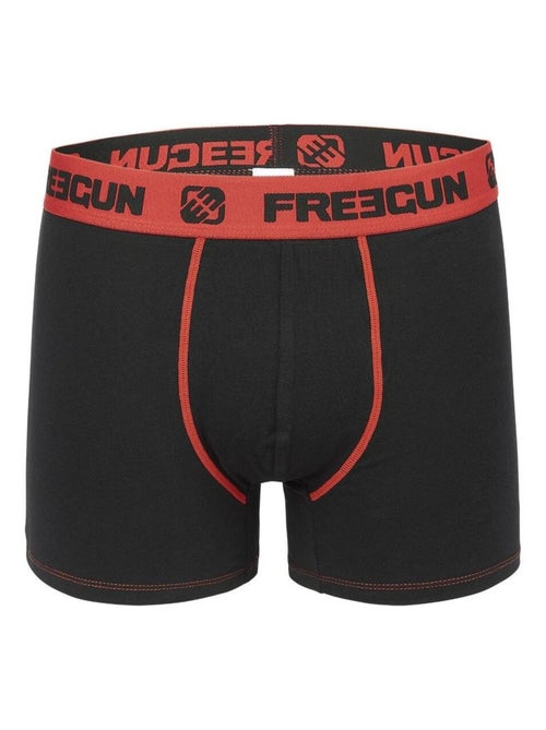Set van 4 katoenen boxershorts voor jongens, rood - Kiabi Set van 4 katoenen boxershorts voor jongens, rood - Kiabi