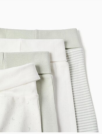 Set van 4 katoenen hoge taille broeken jongens