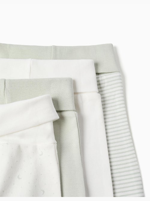 Set van 4 katoenen hoge taille broeken jongens - Kiabi