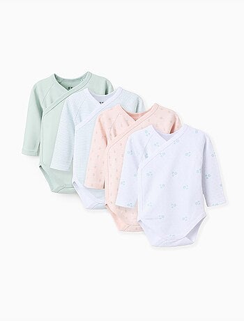 Set van 4 katoenen overslagrompers