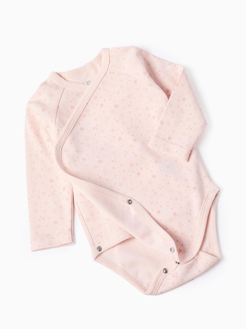 Set van 4 katoenen rompertjes baby's 'sterren' Multicolor - Kiabi