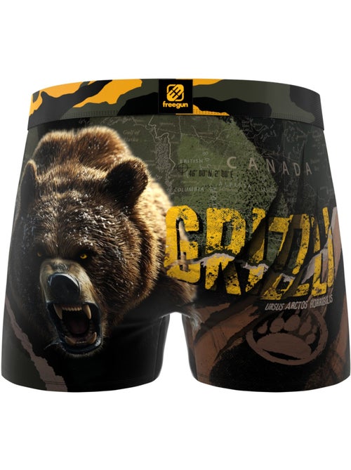 Set van 4 kinderboxershorts, 2 jaar garantie, wilde dieren - Kiabi