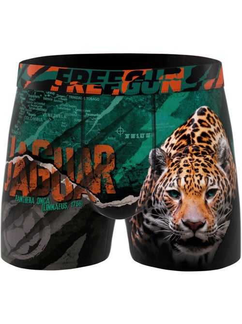 Set van 4 kinderboxershorts, 2 jaar garantie, wilde dieren - Kiabi