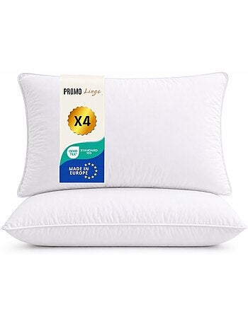 Set van 4 kussens van polyester moelleux premium promo linge