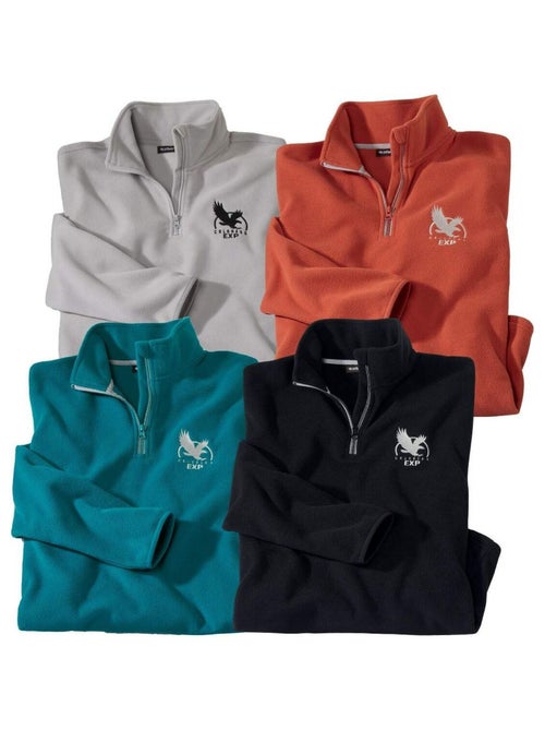 Set van 4 microfleece sweaters - ATLAS FOR MEN - Kiabi