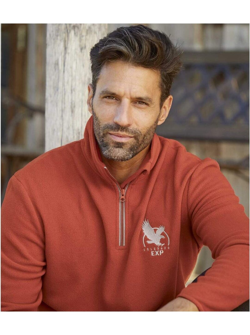 Set van 4 microfleece sweaters - ATLAS FOR MEN Blauw Wit Zwart - Kiabi