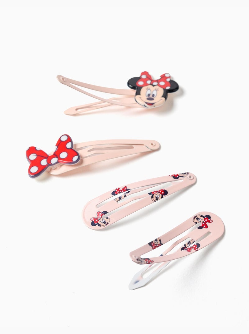 Set van 4 minnie haarclips Lichtroze - Kiabi